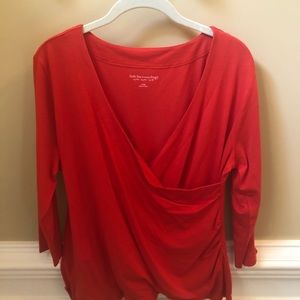 Soft Surroundings red blouse long sleeve